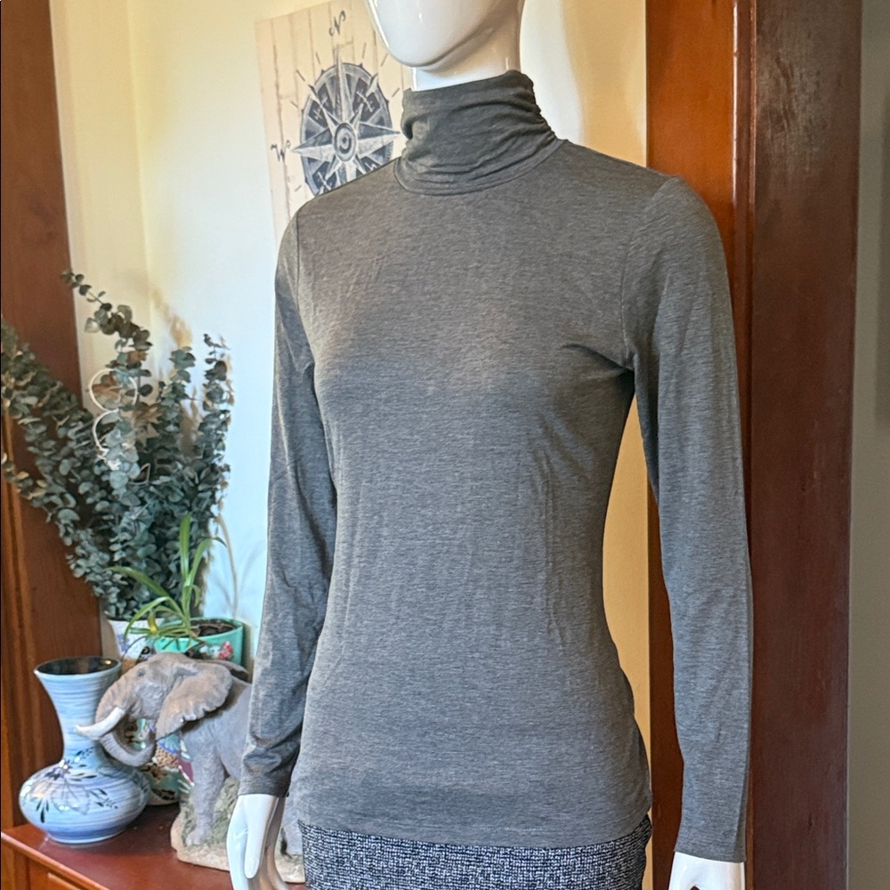 NWT Style&Co size small Gray Turtleneck Long Sleeve Top
